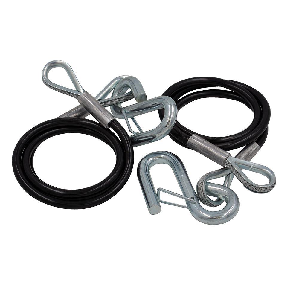 C.E. Smith Safety Cables - 5000lb Capacity - PVC Coated - Pair [16672A] - shopbulluna.com