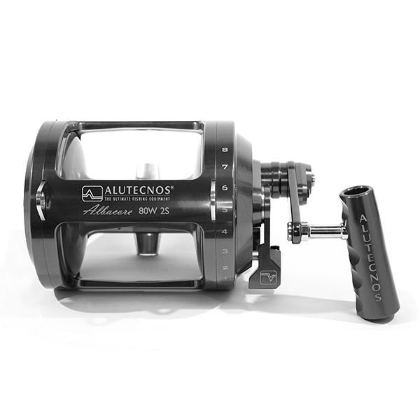 Alutecnos Albacore 80 Wide Two Speed Reel - Gunmetal - shopbulluna.com