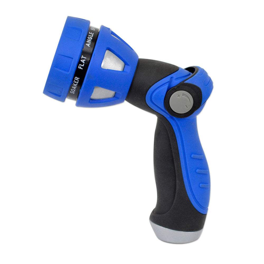 HoseCoil Thumb Lever Nozzle w/Metal Body  Nine Pattern Adjustable Spray Head [WN815] - shopbulluna.com