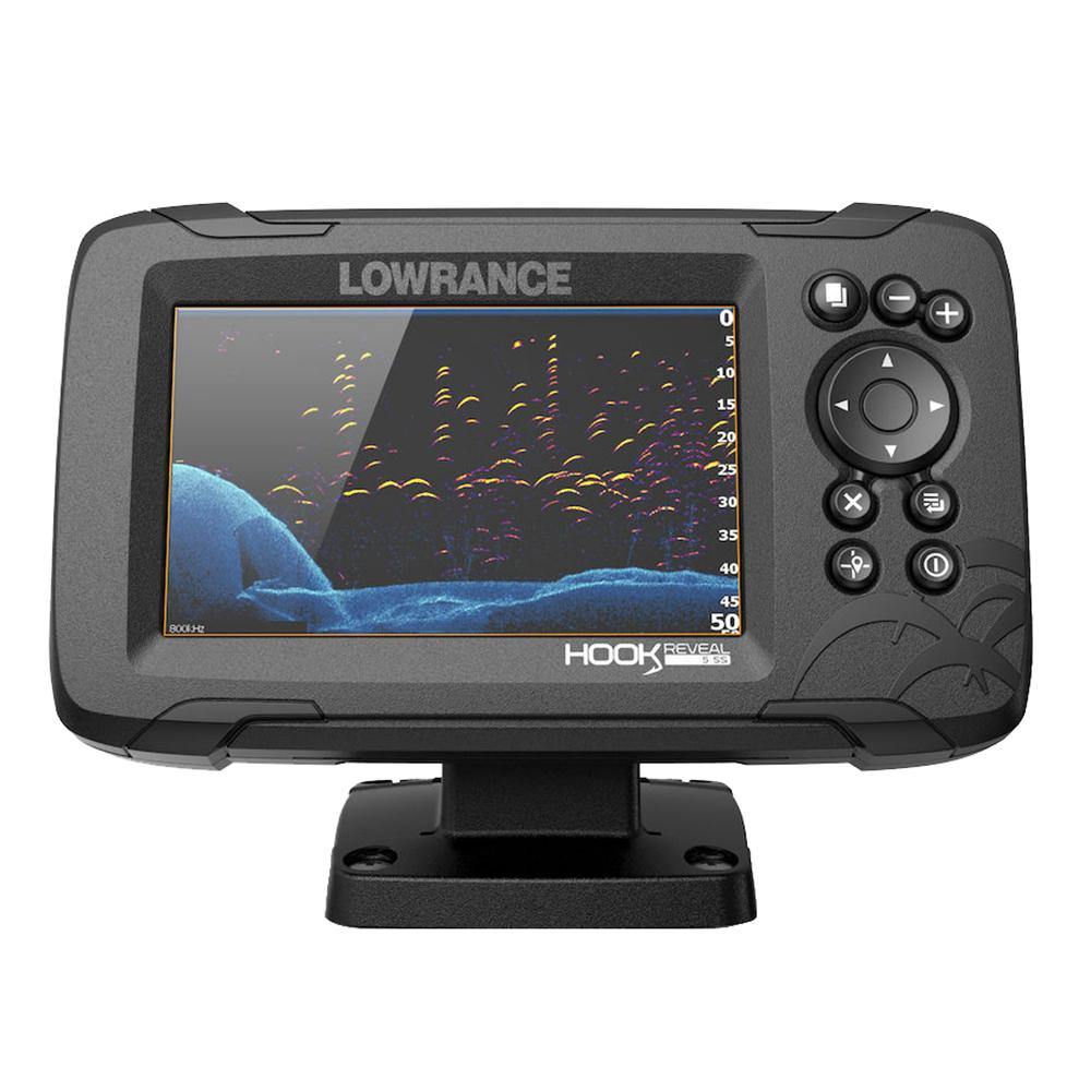 Lowrance HOOK Reveal 5 Chartplotter/Fishfinder w/SplitShot Transom Mount Transducer  US Inland Charts [000-15500-001] - shopbulluna.com