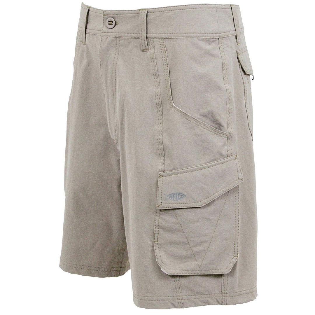 Aftco Stealth Khaki Fishing Shorts - shopbulluna.com