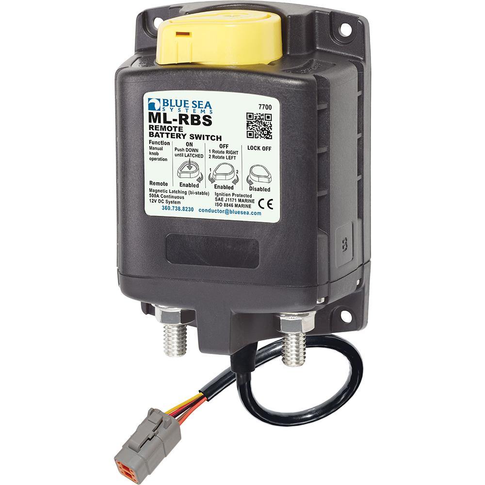 Blue Sea 7700200 ML Solenoid 12V 500A w/Manual Control  Deutsch Connector [7700100] - shopbulluna.com