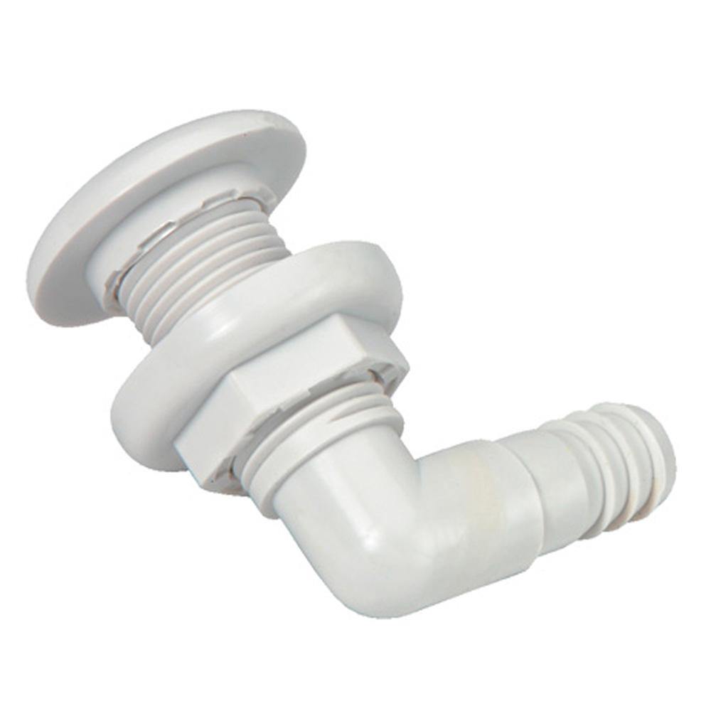 Johnson Pump Thru-Hull Connector - 3/4" - 90 - White [75035-00] - shopbulluna.com