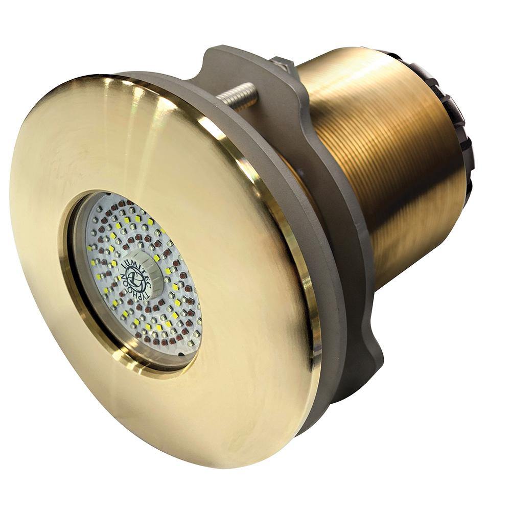 Lumitec SeaBlaze Typhoon Underwater Light - Bronze Thru-Hull - White/Blue - Flush Mount [101450] - shopbulluna.com