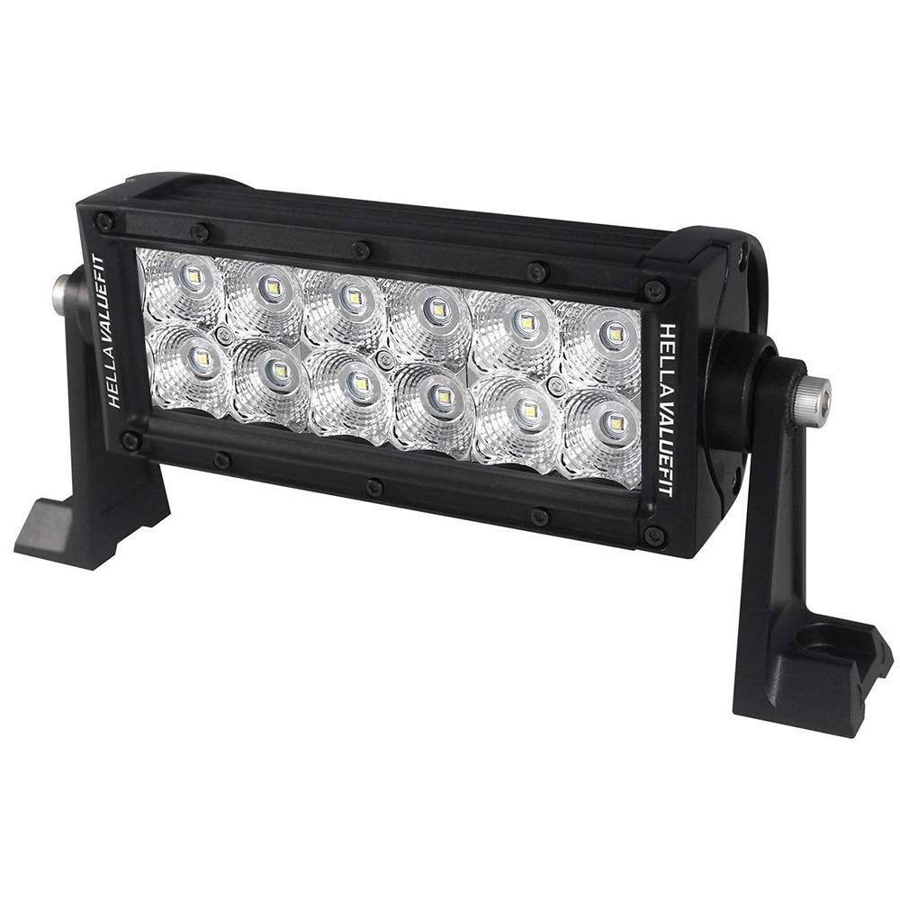 Hella Marine Value Fit Sport Series 12 LED Flood Light Bar - 8" - Black [357208001] - shopbulluna.com