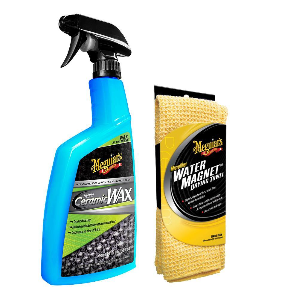 Meguiars Hybrid Ceramic Wax w/Water Magnet Microfiber Drying Towel - 22" x 30" [G190526-X2000KIT] - shopbulluna.com