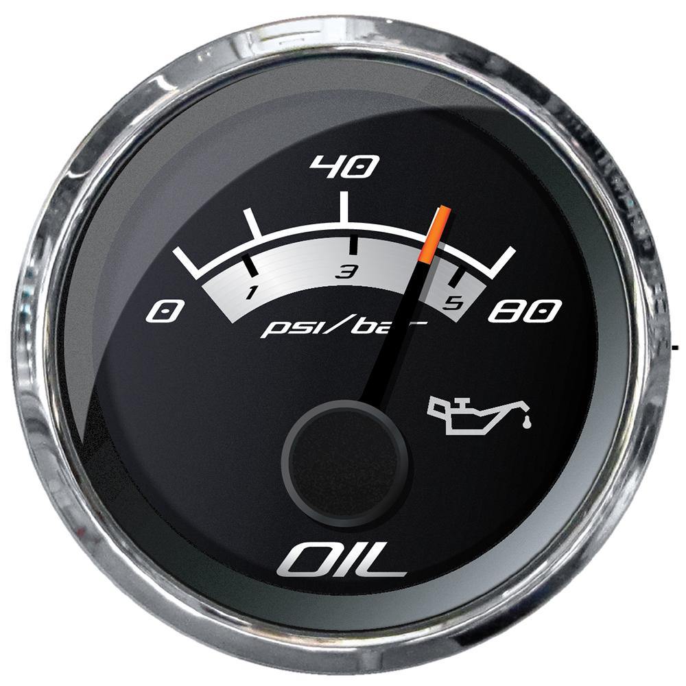 Faria Platinum 2" Oil Pressure Gauge - 80 PSI [22024] - shopbulluna.com