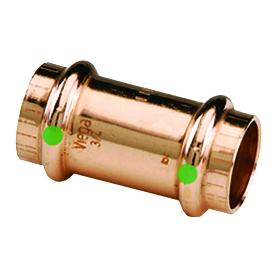 Viega ProPress 3/4" Copper Coupling w/Stop - Double Press Connection - Smart Connect Technology [78052]