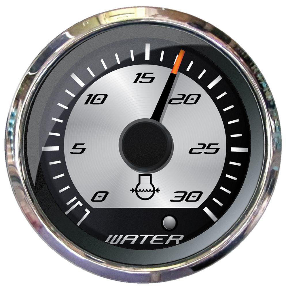 Faria Platinum 2" Water Pressure Gauge - 30 PSI [22023] - shopbulluna.com