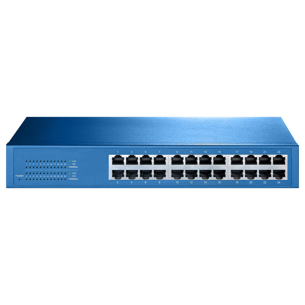 Aigean 24-Port Network Switch - Desk or Rack Mountable - 100-240VAC - 50/60Hz [NS-24] - shopbulluna.com