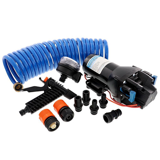 Jabsco HotShot HD4 Heavy Duty Washdown Pump w/25 HoseCoil - 12V - 4 GPM - 60 PSI [Q401J-118N-4A] - shopbulluna.com