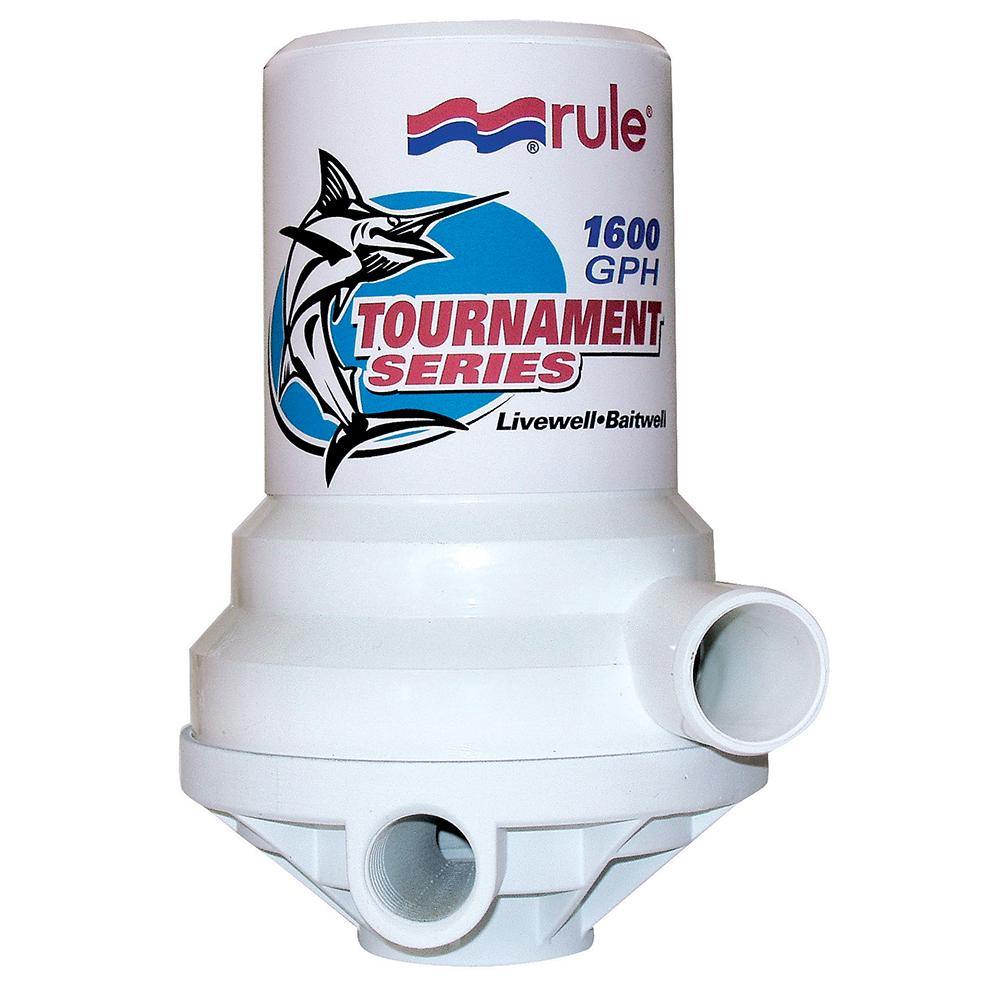 Rule Tournament Series 1600 GPH Livewell Pump Dual Port [209FDP] - shopbulluna.com