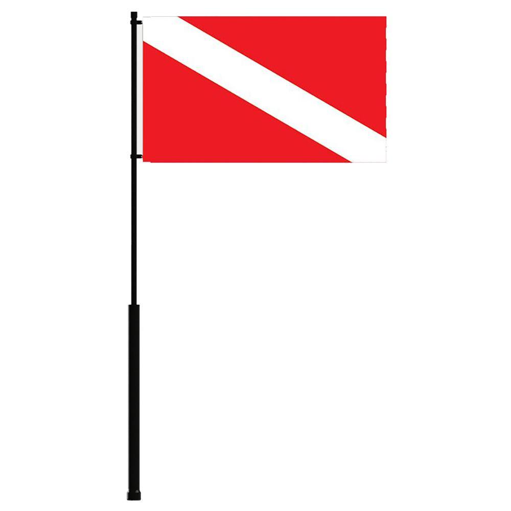 Mate Series Flag Pole - 36" w/Dive Flag [FP36DIVE] - shopbulluna.com