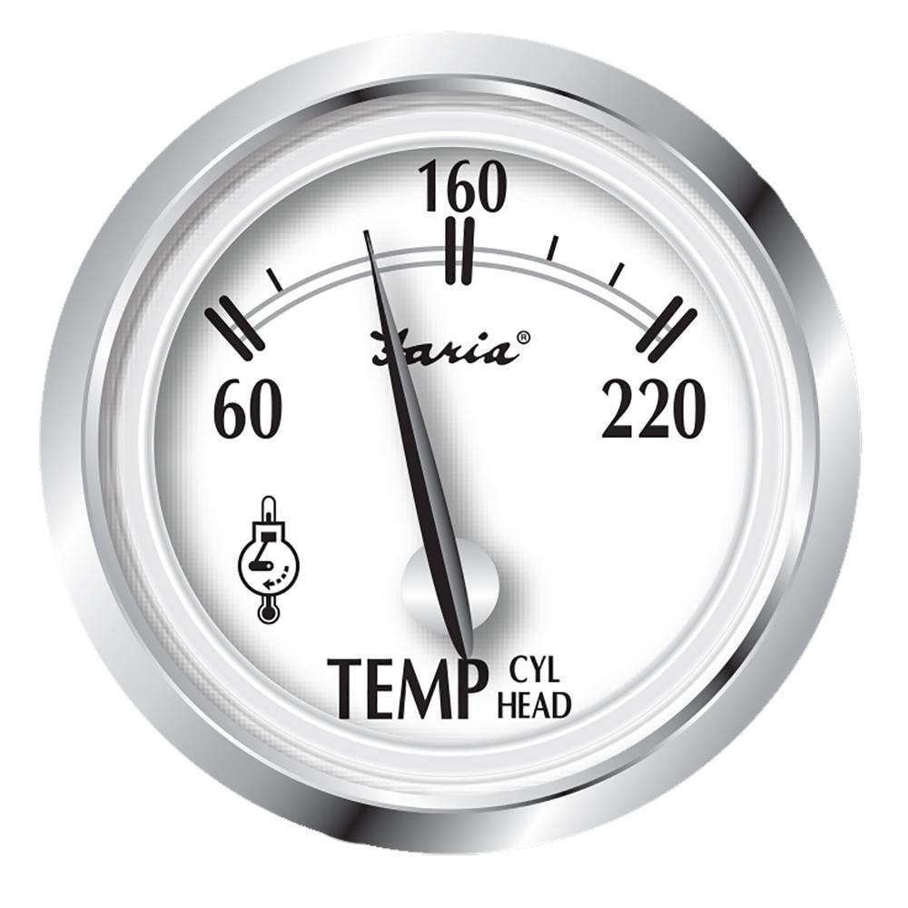 Faria Newport SS 2" Cylinder Head Temperature Gauge w/Sender - 60 to 220 F [25011] - shopbulluna.com