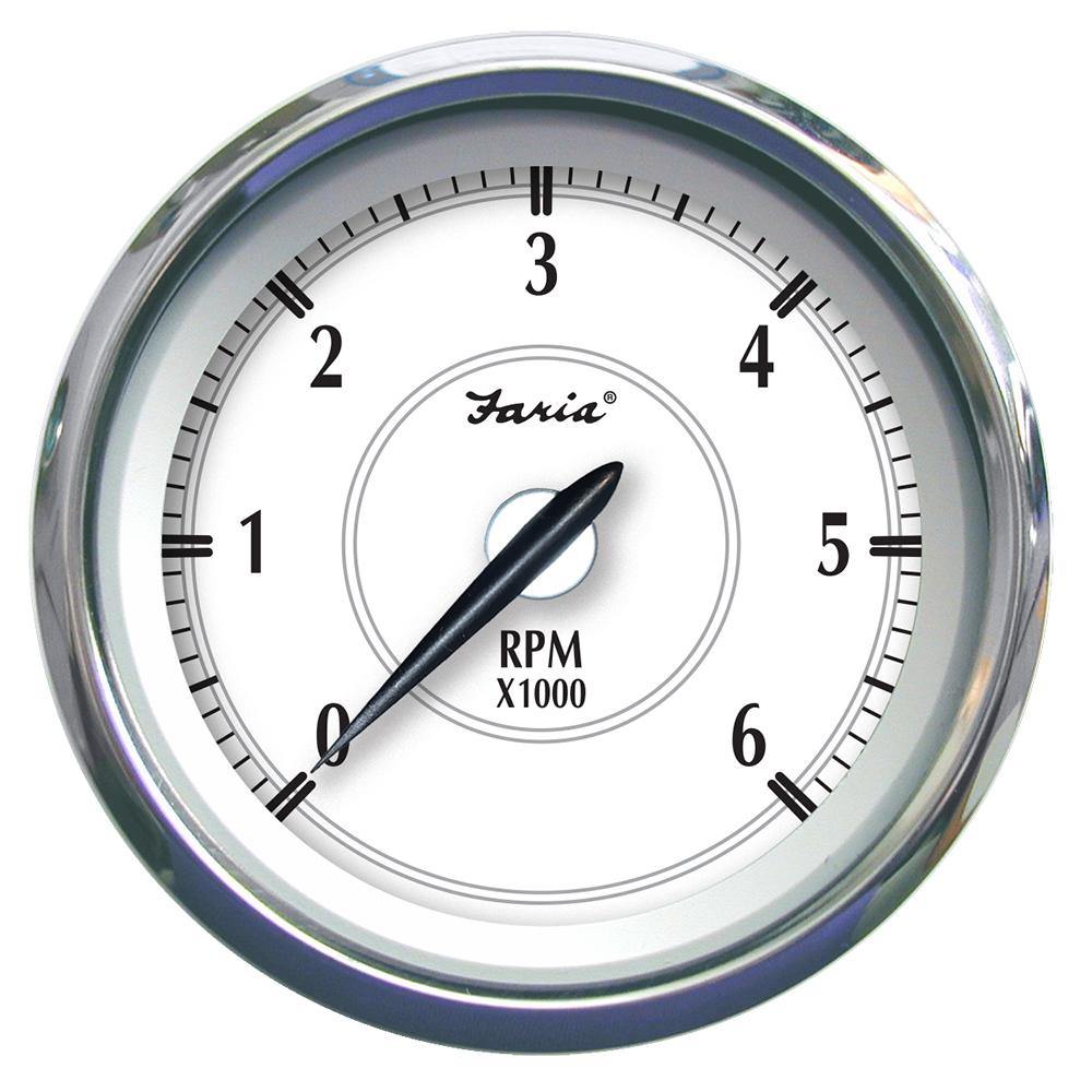 Faria Newport SS 4" Tachometer f/Gas Inboard/Outboard - 0 to 6000 RPM [45002] - shopbulluna.com