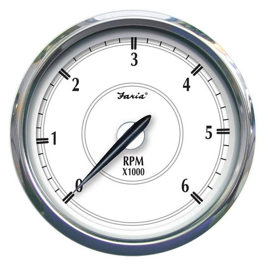 Faria Newport SS 5" Tachometer f/Gas Inboard - 6000 RPM [45013] - shopbulluna.com