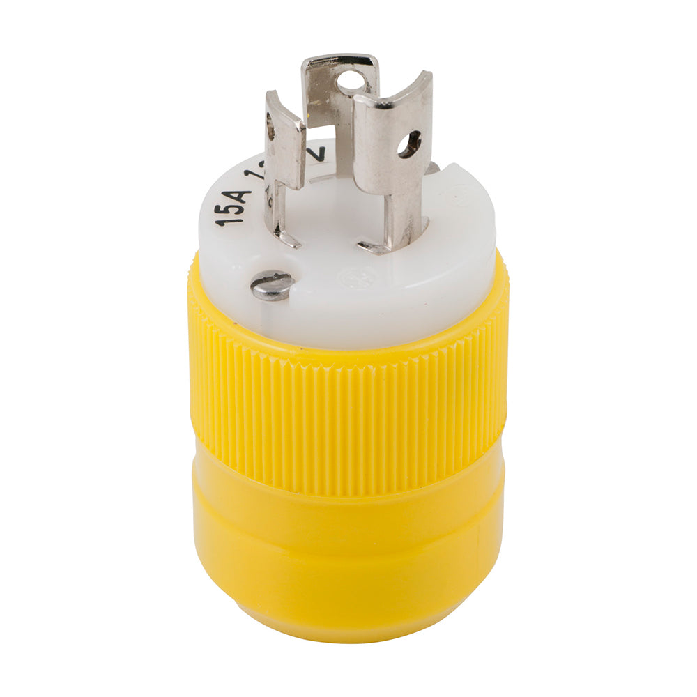 Marinco Locking Plug - 15A, 125V - Yellow [4721CR] - shopbulluna.com