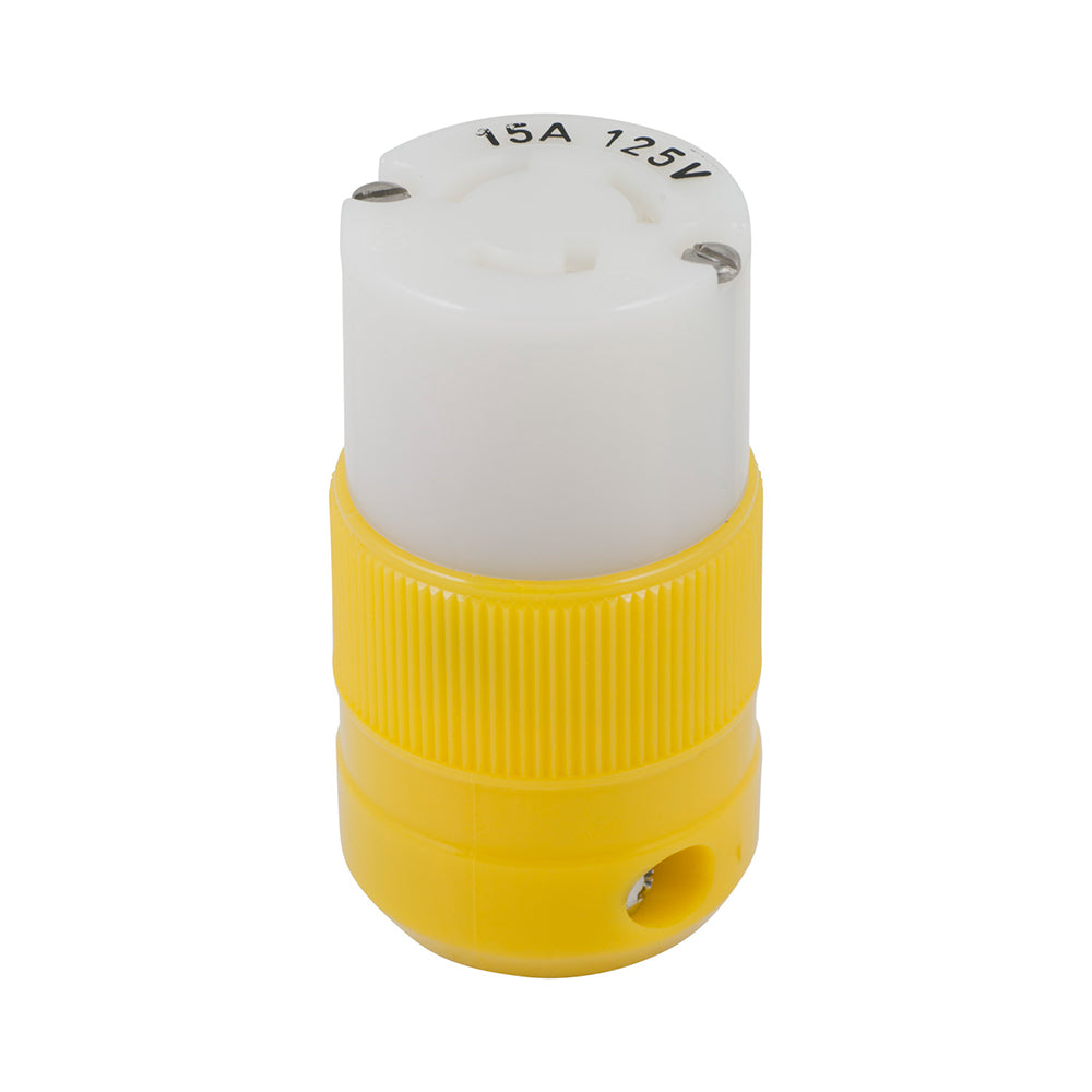 Marinco Locking Connector - 15A, 125V - Yellow [4731CR] - shopbulluna.com