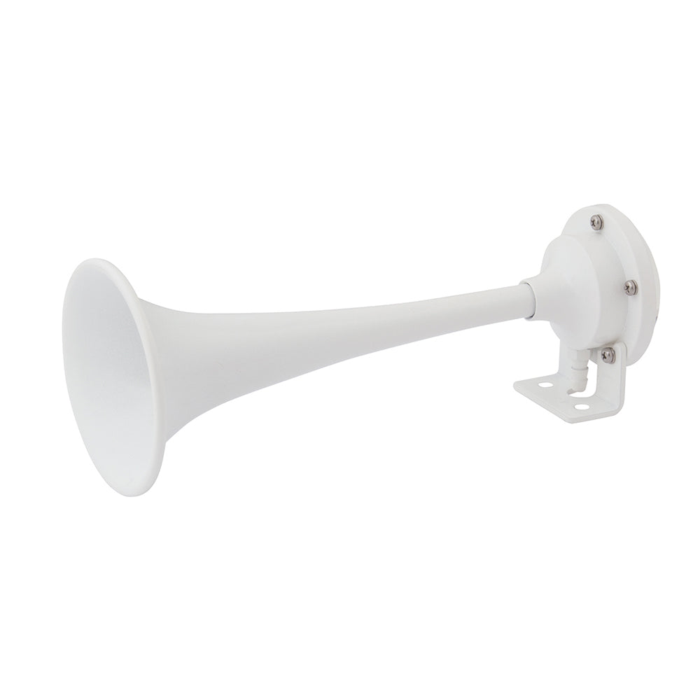 Marinco White Epoxy Coated Single Trumpet Mini Air Horn [10104] - shopbulluna.com