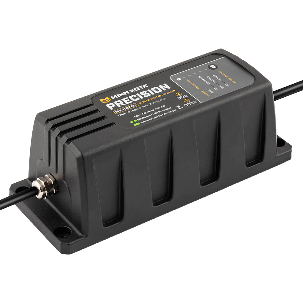 Minn Kota On-Board Precision Charger MK-110 PCL 1 Bank x 10 AMP LI Optimized Charger [1831101] - shopbulluna.com