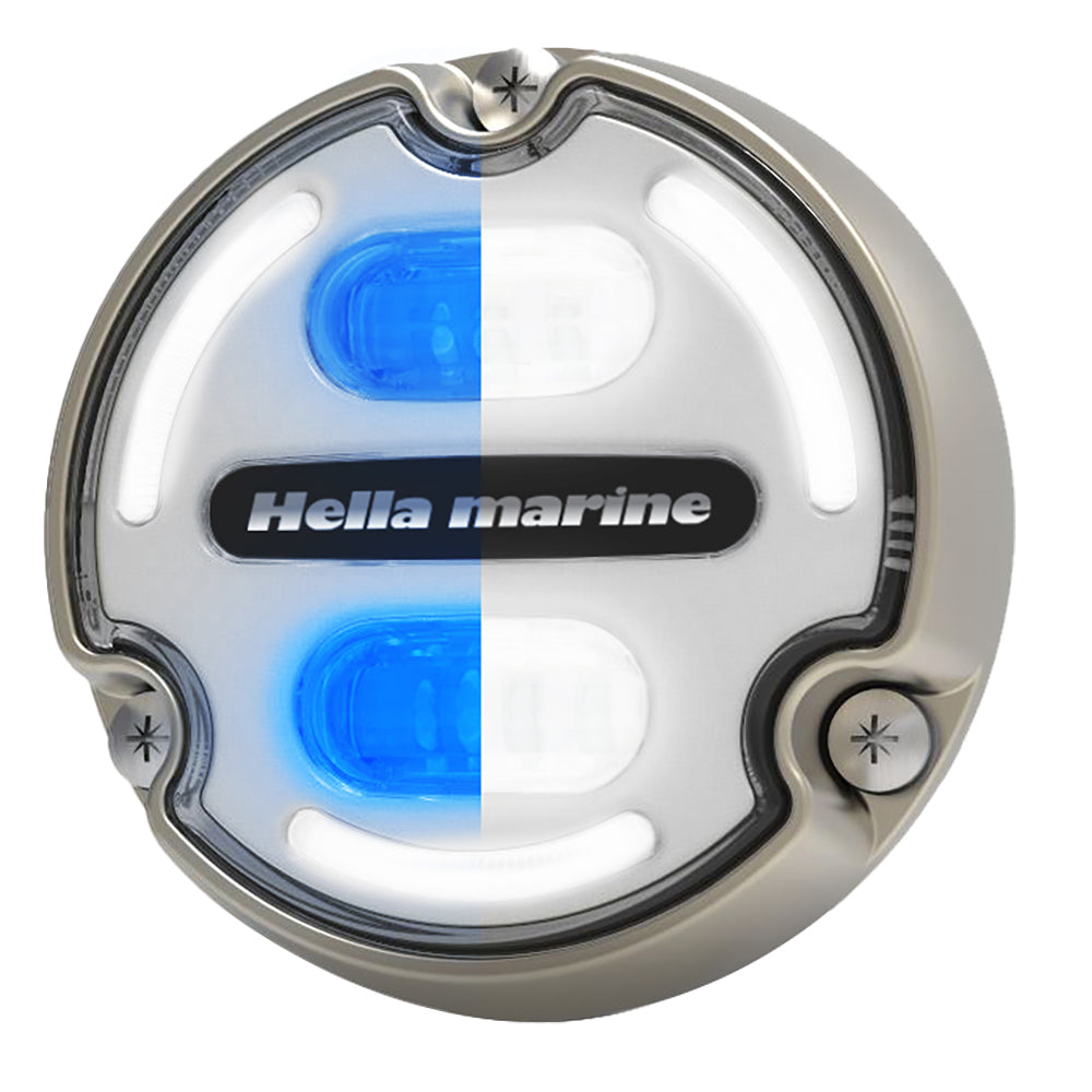 Hella Marine Apelo A2 Blue White Underwater Light - 3000 Lumens - Bronze Housing - White Lens w/Edge Light [016147-101] - shopbulluna.com