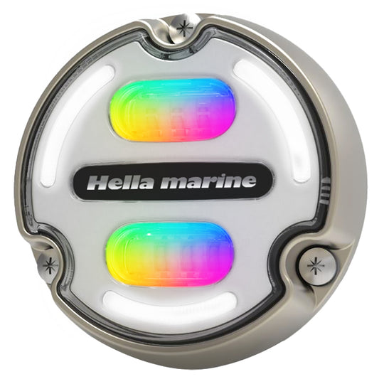 Hella Marine Apelo A2 RGB Underwater Light - 3000 Lumens - Bronze Housing - White Lens w/Edge Light [016148-101] - shopbulluna.com