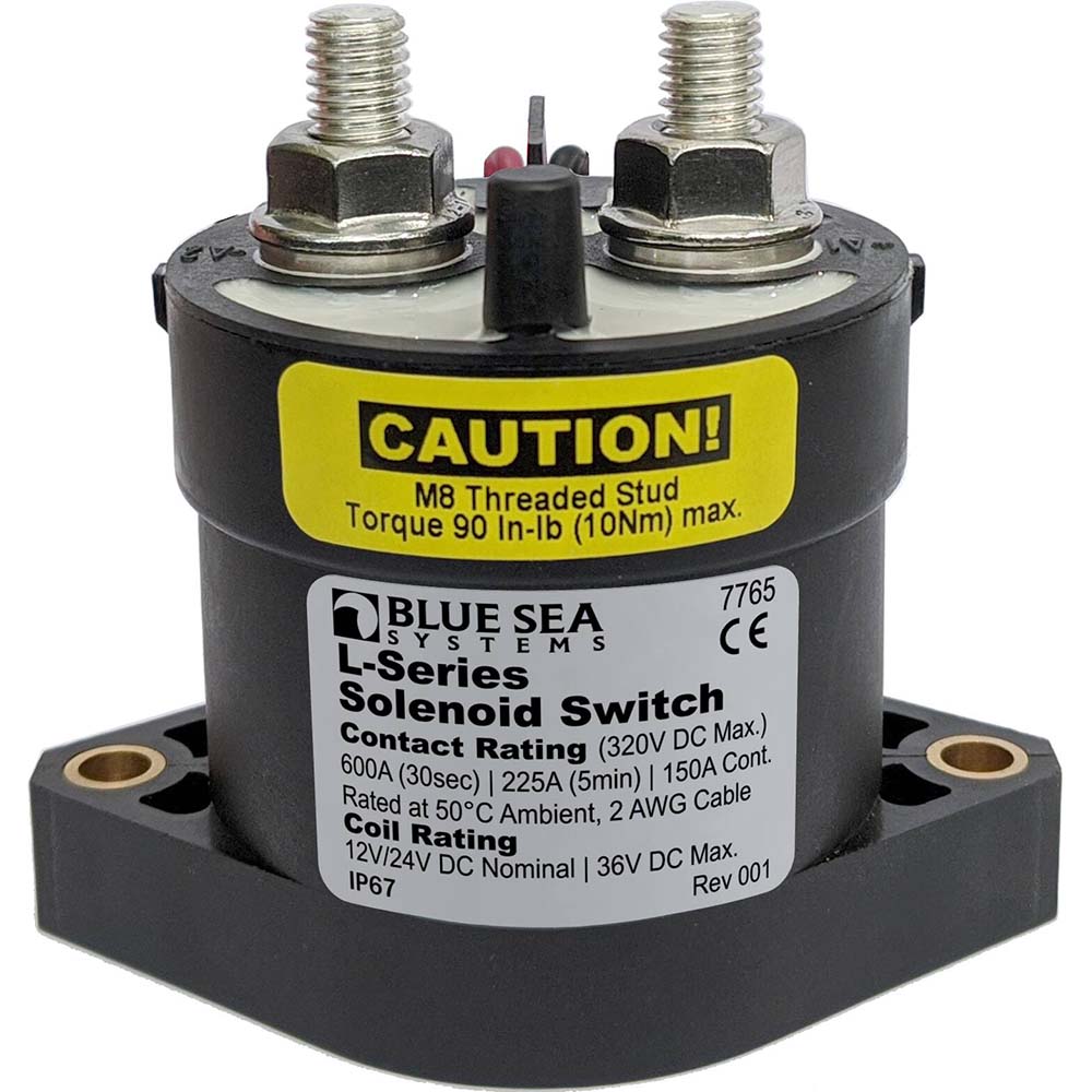 Blue Sea 7765 L-Series Solenoid Switch - 50A - 12/24V DC [7765] - shopbulluna.com