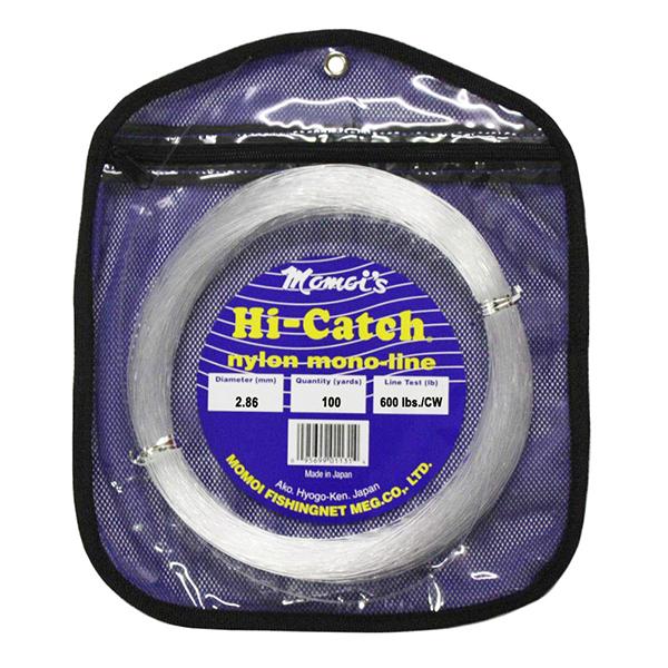 Momoi Hi-Catch Monofilament Leader 600 Pounds 100 Yards - Clear White - shopbulluna.com