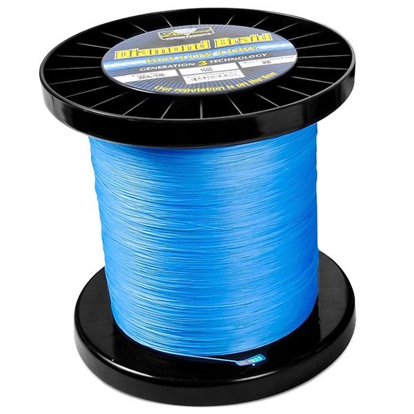 Momoi Diamond Gen 3 Braided Line - 200 Pounds 1500 Yards - Hollow Core - Blue - shopbulluna.com