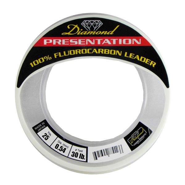 Momoi Diamond Fluorocarbon "Presentation" Leader - 30 Pounds 25 Yards - Clear - shopbulluna.com