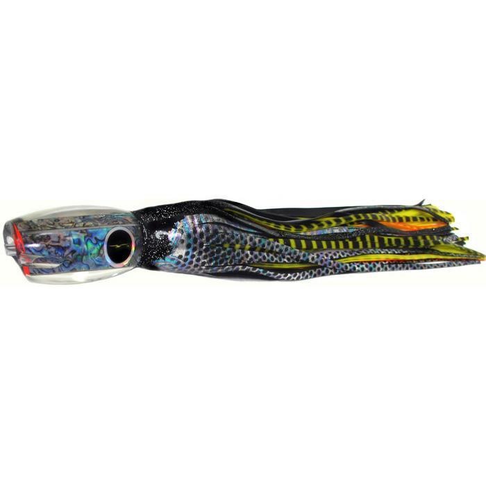 Black Bart Hawaiian Breakfast Medium Heavy Tackle Lure - Black Dot/Yellow Tiger - shopbulluna.com