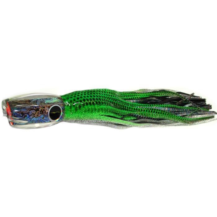 Black Bart Hawaiian Breakfast Medium Heavy Tackle Lure - Green Dot/Black Dot - shopbulluna.com