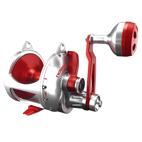 Accurate BV2-1000 Boss Valiant Two Speed Conventional Reel - Silver/Red - shopbulluna.com