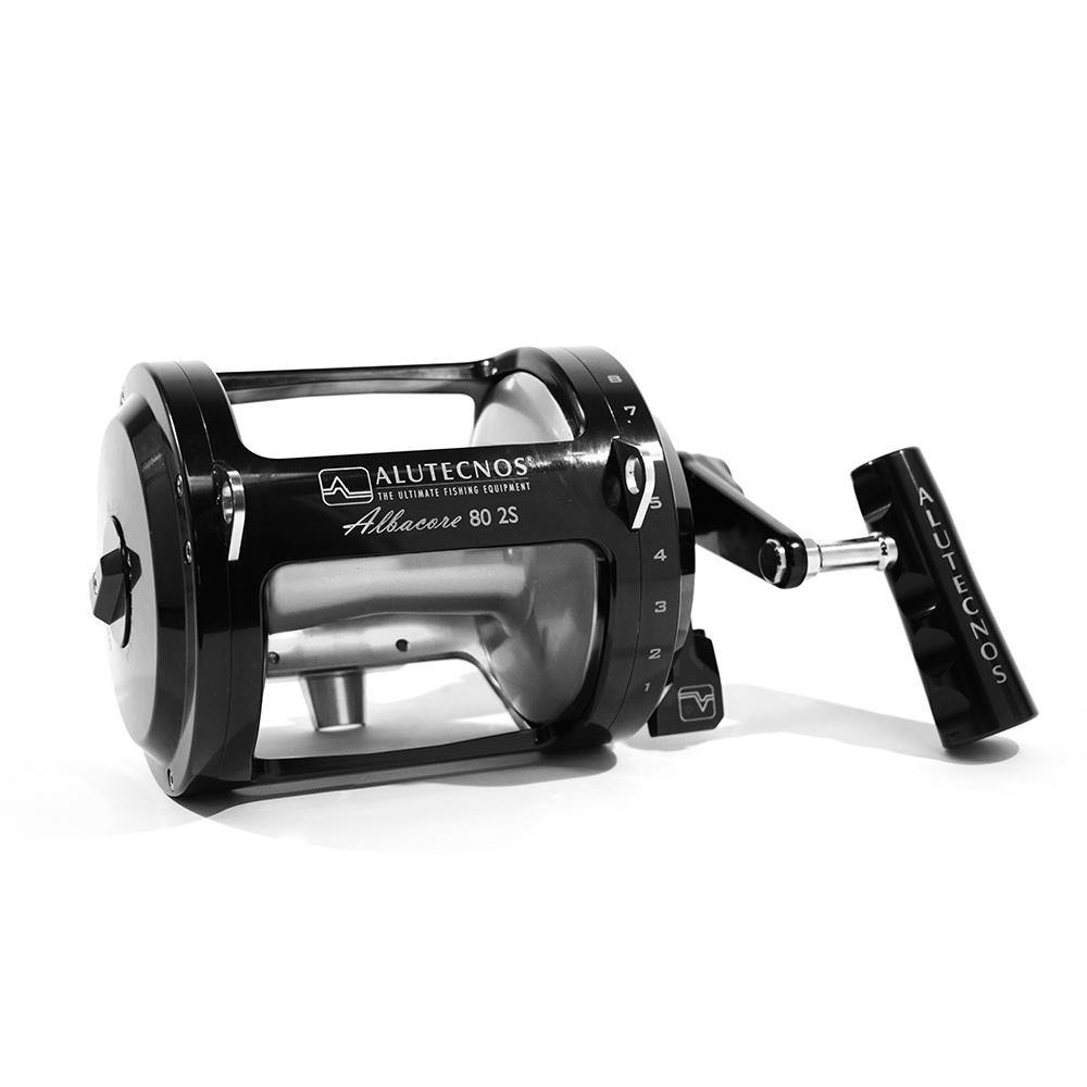 Alutecnos Albacore 80 Two Speed Reel - Black/Silver - shopbulluna.com