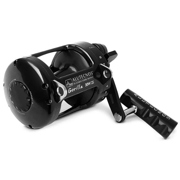 Alutecnos Albacore Gorilla 30 Wide Two Speed Reel - Black - shopbulluna.com