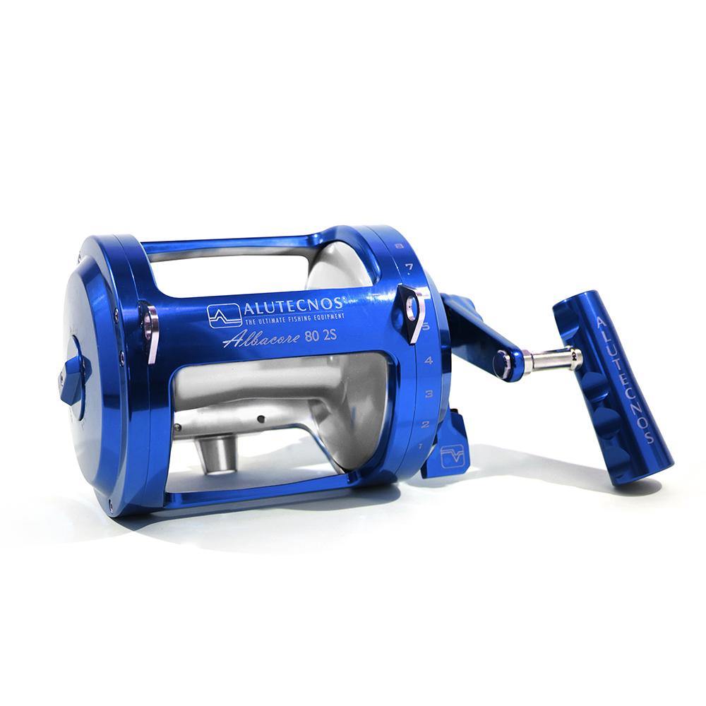 Alutecnos Albacore 80 Two Speed Reel - Blue/Silver - shopbulluna.com