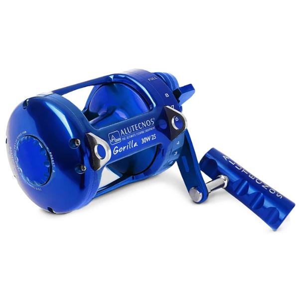 Alutecnos Albacore Gorilla 30 Wide Two Speed Reel - Blue - shopbulluna.com