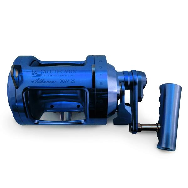 Alutecnos Albacore 30 Wide Two Speed Reel - Blue - shopbulluna.com