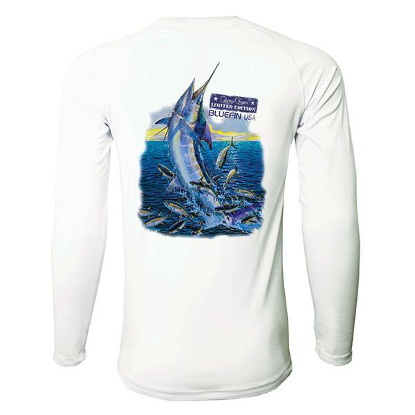 Bluefin USA Second Skin White Carey Chen Surrounded Sailfish Long Sleeve Sun Shirt - shopbulluna.com