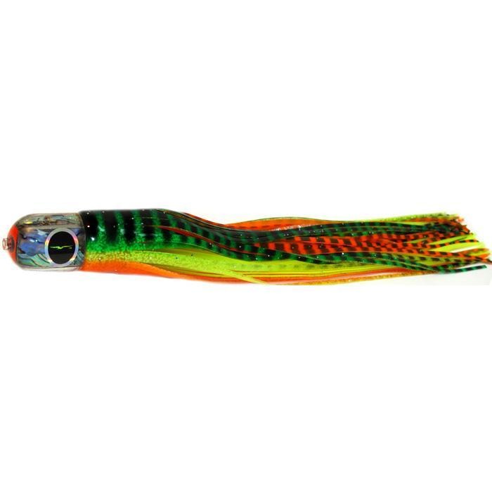 Black Bart Punisher Medium Heavy Tackle Lure - Green Orange Tiger/Orange Yellow Tiger - shopbulluna.com