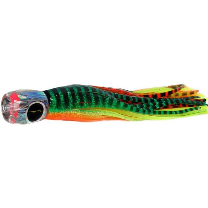 Black Bart Tahitian Prowler Medium Tackle Lure - Green Orange Tiger/Orange Yellow Tiger - shopbulluna.com