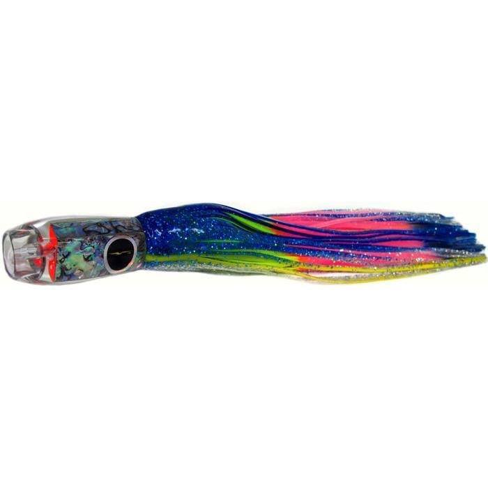 Black Bart Super ProJet Medium Heavy Tackle Lure - Blue Yellow Stripe/Rainbow - shopbulluna.com