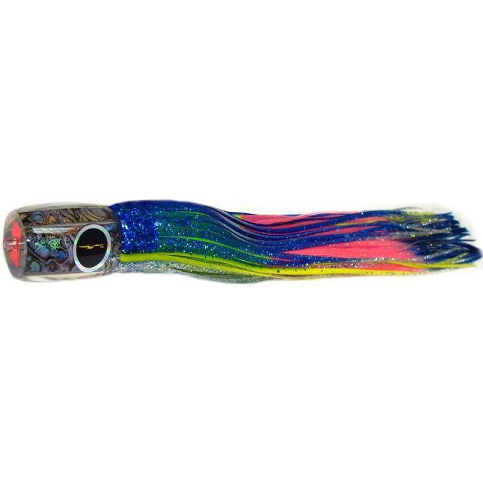 Black Bart Striper Candy Medium Heavy Tackle Lure - Blue Yellow/Rainbow - shopbulluna.com