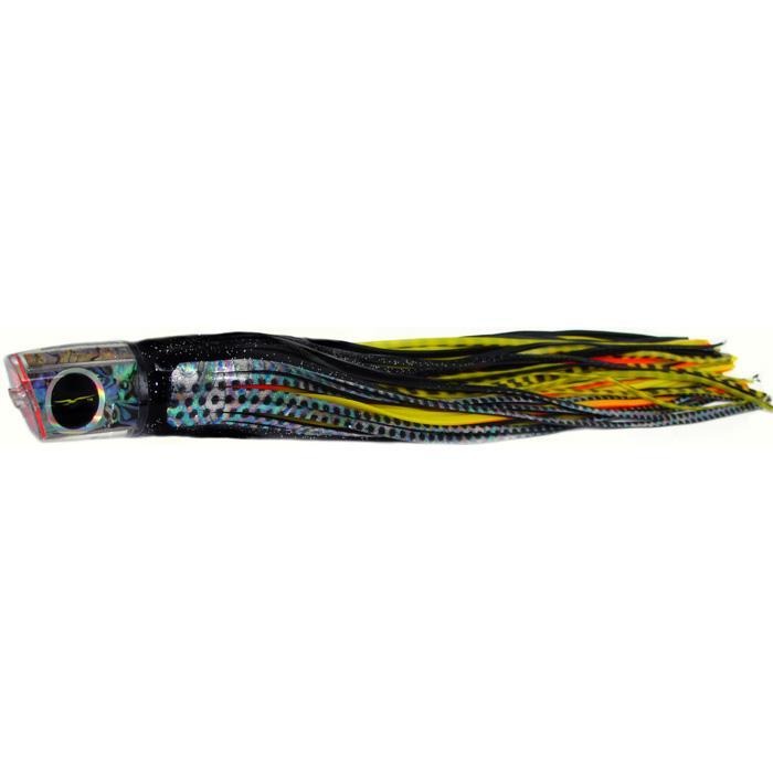 Black Bart RPP Medium Heavy Tackle Lure - Black Dot/Yellow Tiger - shopbulluna.com