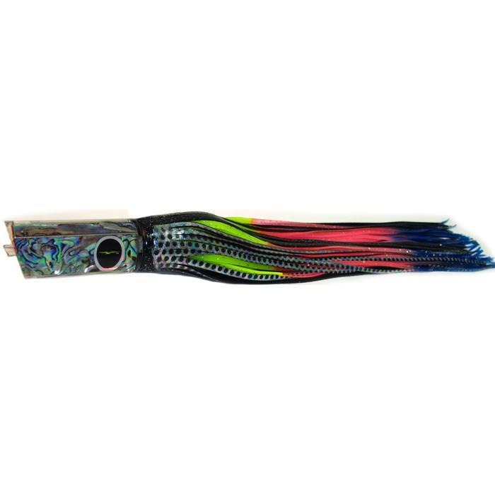 Black Bart Kona Classic Tube Medium Heavy Tackle Lure - Black Dot/Rainbow - shopbulluna.com