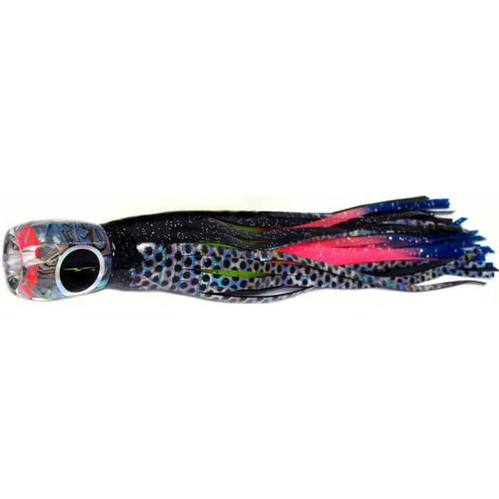 Black Bart Tahitian Prowler Medium Tackle Lure - Black Dot/Rainbow - shopbulluna.com