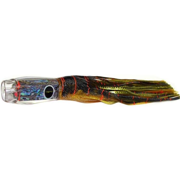 Black Bart Kona ProJet Medium Heavy Tackle Lure - Brown Gold Orange/Gold Dot - shopbulluna.com