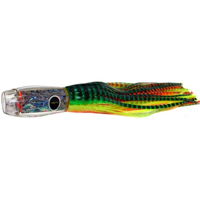 Black Bart Kona ProJet Medium Heavy Tackle Lure - Green Orange Tiger/Yellow Tiger - shopbulluna.com