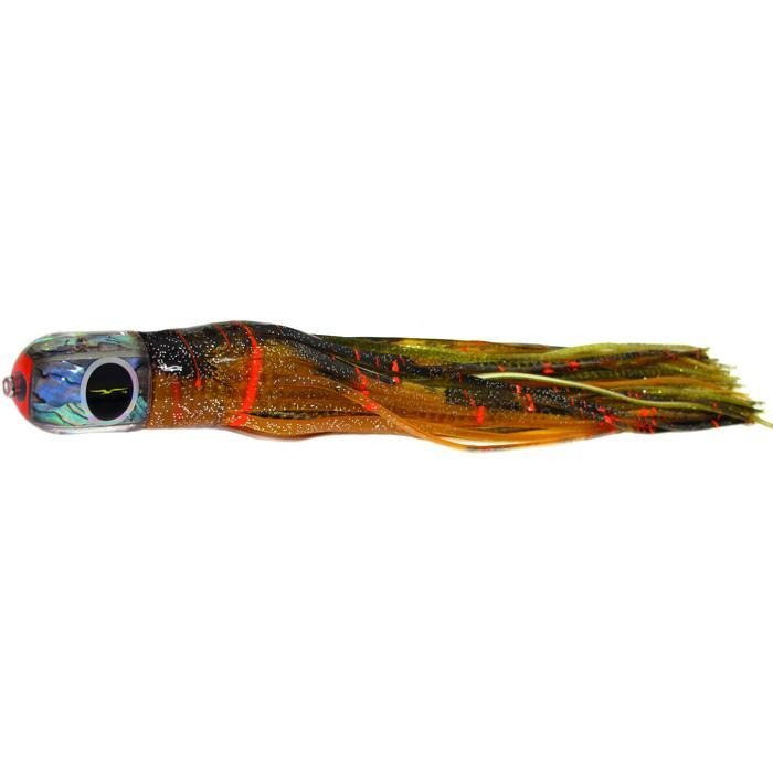 Black Bart Punisher Medium Heavy Tackle Lure - Brown Gold Orange/Gold Dot - shopbulluna.com