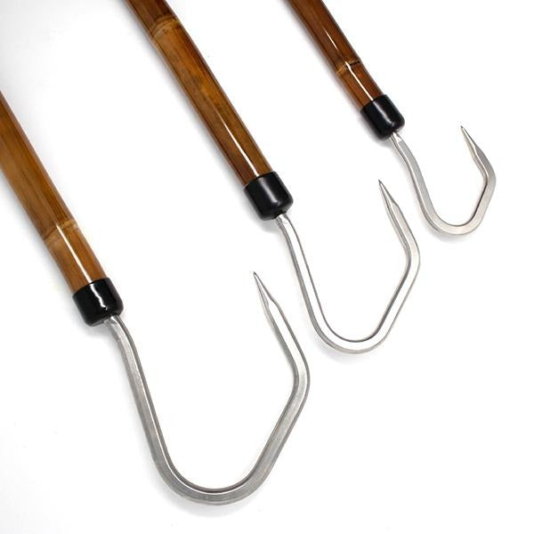 Seaworx Calcutta Bamboo 4 Feet Black Gaff - 3 Inch Winthrop Hook - shopbulluna.com